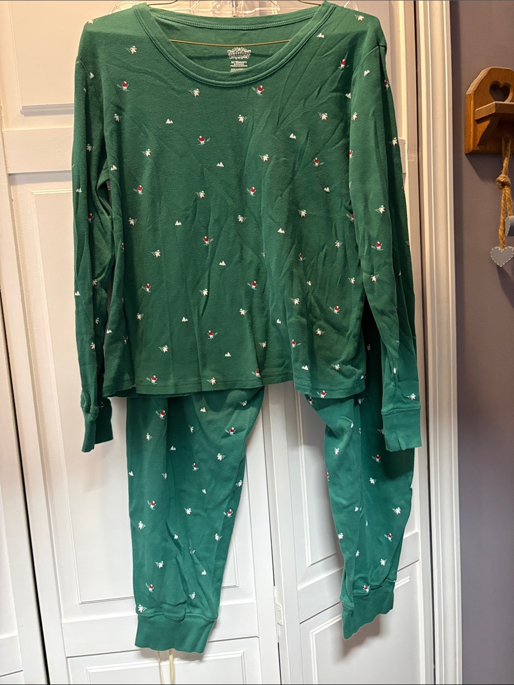 Wondershop Green Micro Floral Pajama Set